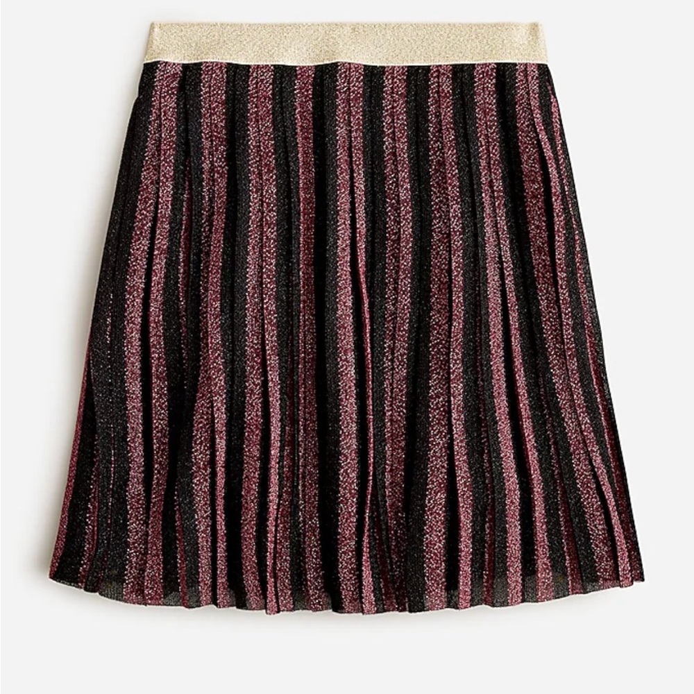 J Crew Crewcuts Girls’ metallic pleated midi pull-on skirt NWT Size XL (12-14)